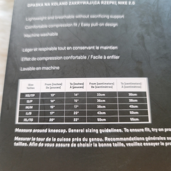 ❌SOLD❌️☄️NIKE Pro Closed Patella Knee Sleeve 2.0 Adult Size XL Black Compression - Picture 5 of 5